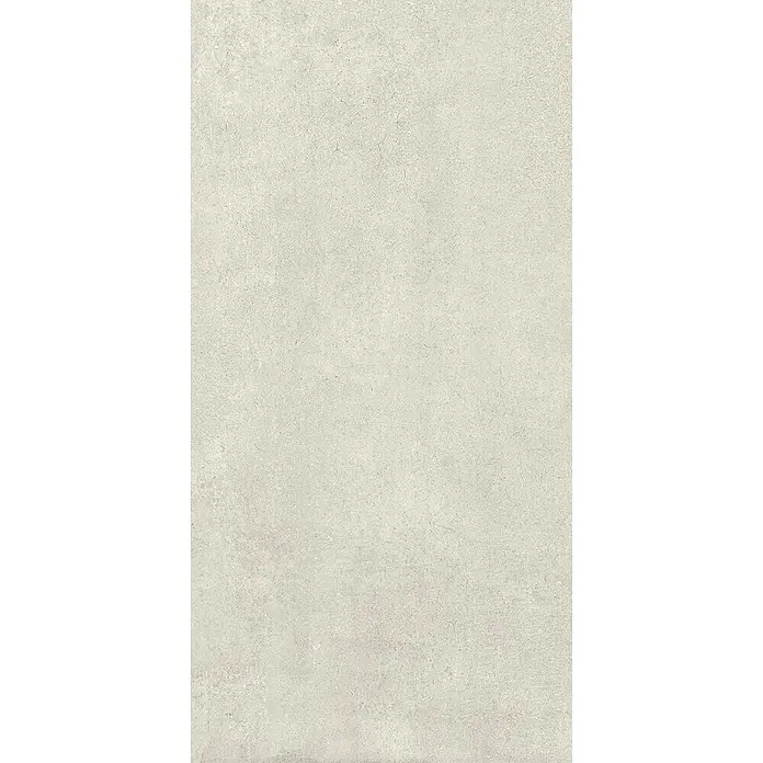 Feinsteinzeug in weißer Betonoptik 30x60 - Italienische Fliesen -  - Hellbeige-graue Betonoptik-Textur mit feinen Rissen.