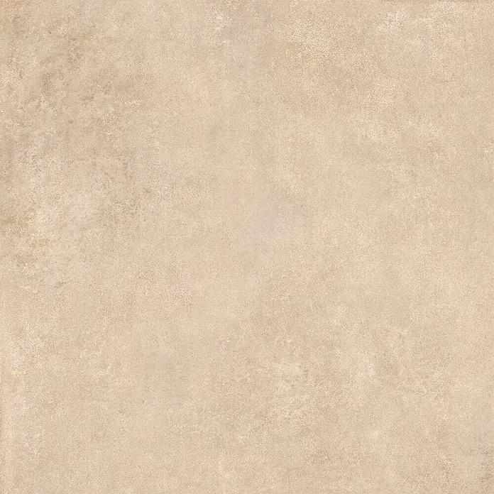 Feinsteinzeug in moderner beiger Betonoptik 80x80 - Italienische Fliesen -  - Hellbeige, texturierte, matte Fliese mit subtilen Sandvariationen.
