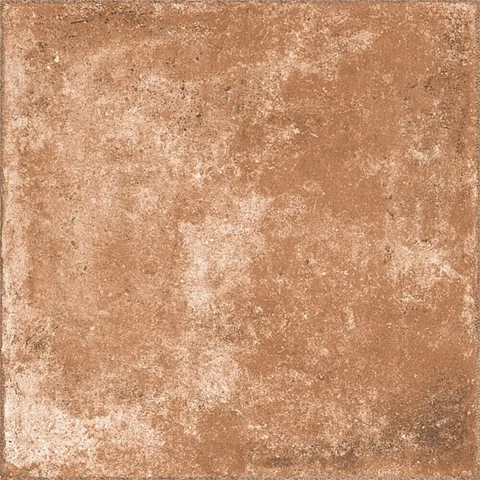 Feinsteinzeug in brauner natürlicher Terrakottaoptik 30x30 - Ital. Fliesen -  - Rustikale, rotbraune quadratische Fliese mit verwitterter, texturierter Oberfläche.