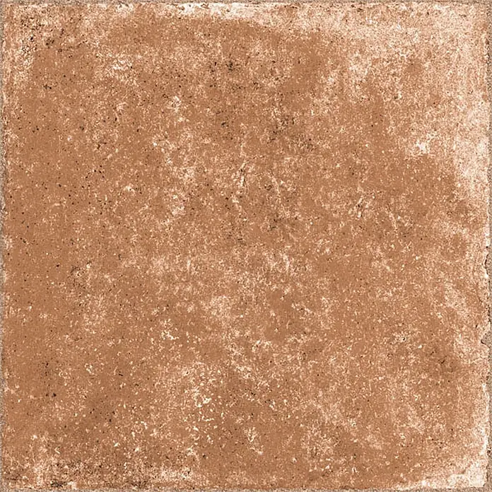 Feinsteinzeug in brauner natürlicher Terrakottaoptik 30x30 - Ital. Fliesen -  - Quadratische Terrakotta-Fliese mit strukturierter, rustikaler Oberfläche für Boden oder Wand.