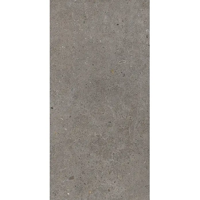 Design-Feinsteinzeug brauner matter 30x60 - Italienische Fliesen -  - Dunkelgraue, gesprenkelte Steinoptikfliese mit körniger Textur.