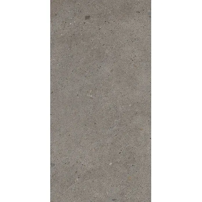 Design-Feinsteinzeug brauner matter 30x60 - Italienische Fliesen -  - Dunkelgraue gesprenkelte Oberfläche mit Steineinschlüssen.
