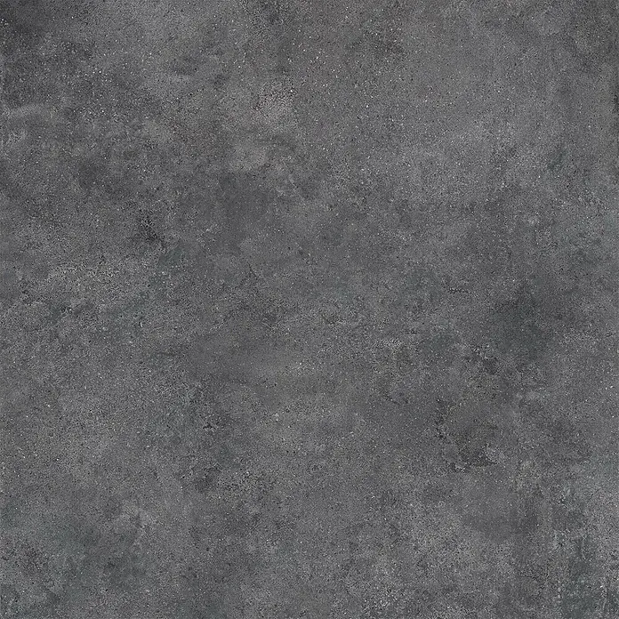 Feinsteinzeug in schwarzer Betonoptik 120x120 - Italienische Fliesen -  - Dunkelgraue, strukturierte Oberfläche mit einer melierten, betonähnlichen Optik.