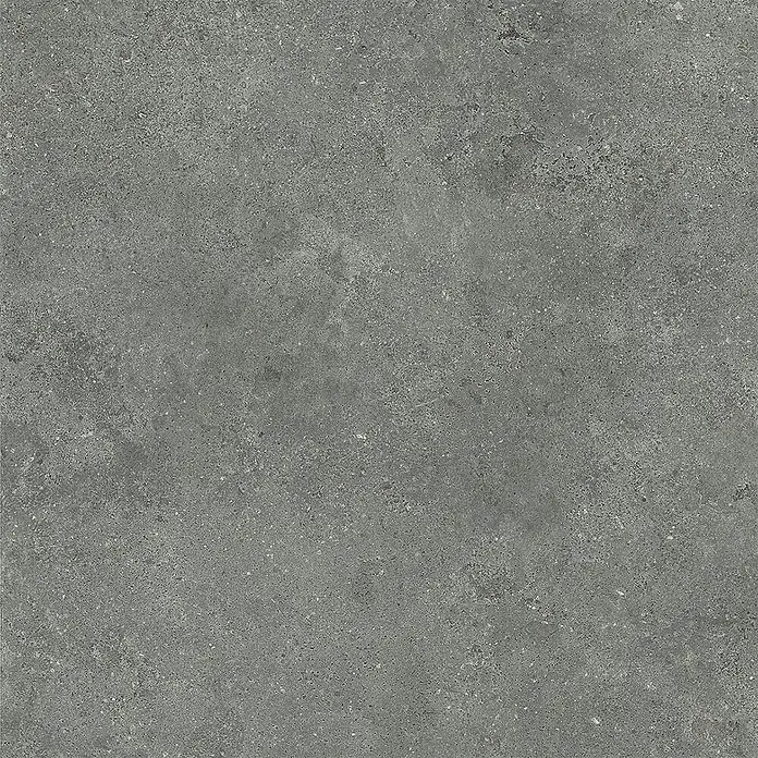 Feinsteinzeug in strukturierter grauer Betonoptik 80x80 - Ital. Fliesen -  - Anthrazitgraue, strukturierte Stein- oder Betonoberfläche, geeignet für Böden oder Wände.