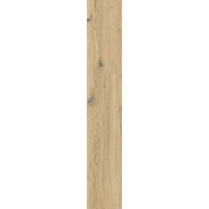 Feinsteinzeug in antiker honig Holzoptik 20x120 - Italienische Fliesen -  - Helle Eichenholzplatte mit natürlicher Maserung und Ästen.