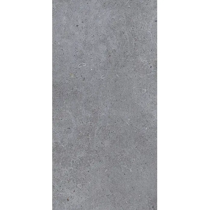 Design-Feinsteinzeug dunkelgrauer matter 30x60 - Italienische Fliesen -  - Graue gesprenkelte Steintextur, ideal für Boden- oder Wandfliesen.