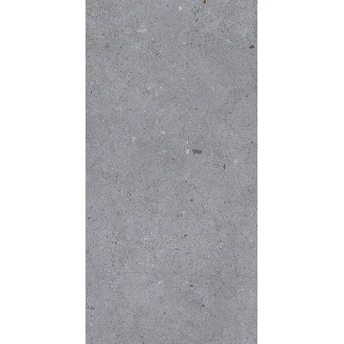 Design-Feinsteinzeug dunkelgrauer matter 30x60 - Italienische Fliesen -  - Graue, gesprenkelte Fliese in Beton- oder Terrazzo-Optik.