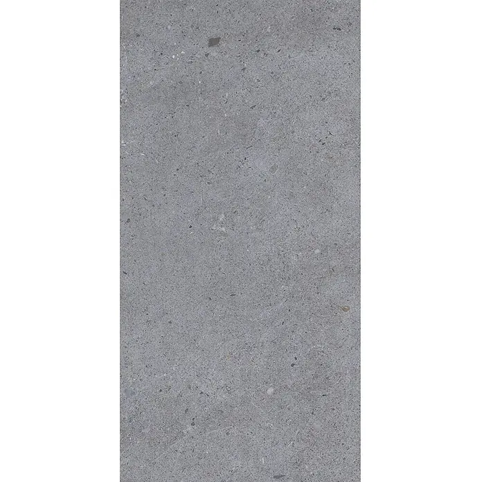 Design-Feinsteinzeug dunkelgrauer matter 30x60 - Italienische Fliesen -  - Graue, gesprenkelte Betontextur mit kleinen Einschlüssen.