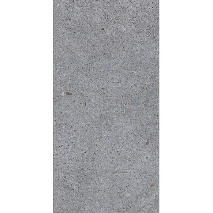 Design-Feinsteinzeug dunkelgrauer matter 30x60 - Italienische Fliesen -  - Graues gesprenkeltes Beton- oder Terrazzo-Oberflächenmaterial.