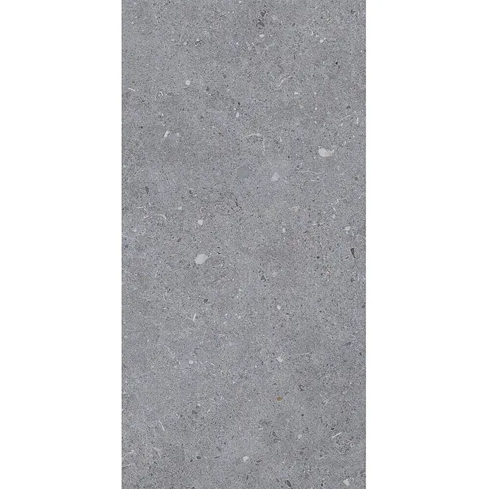 Design-Feinsteinzeug dunkelgrauer matter 30x60 - Italienische Fliesen -  - Dunkelgraue Terrazzofliese mit weißem, schwarzem und braunem gesprenkeltem Zuschlag.