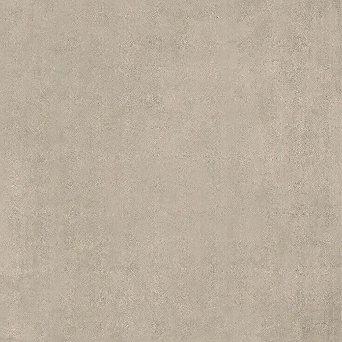 Feinsteinzeug in zeitgenössischer taupefarbener Betonoptik 60x60 -  - Hellbeige-graue matte Fliese mit subtiler Betonoptik, geeignet für moderne Boden- oder Wandflächen.