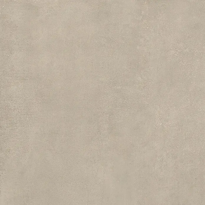 Feinsteinzeug in zeitgenössischer taupefarbener Betonoptik 60x60 -  - Hellbeige Fliese in Betonoptik mit subtiler, leicht strukturierter Oberfläche.