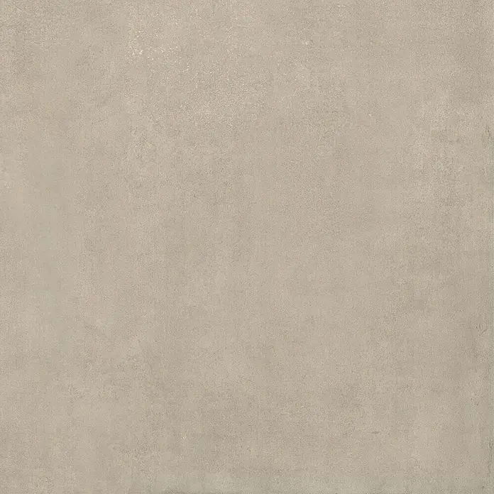 Feinsteinzeug in zeitgenössischer taupefarbener Betonoptik 60x60 -  - Matte hellbeige Fliese in Betonoptik.