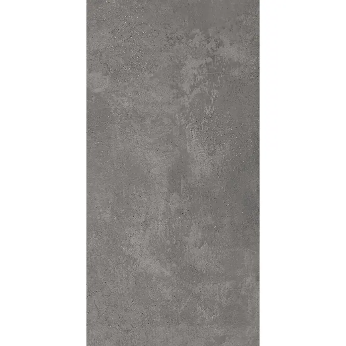 Feinsteinzeug in gewachster anthrazitfarbener Betonoptik 30x60 -  - Dunkelgraue Beton- oder Zementtextur mit leichter Marmorierung und feinen Rissen.