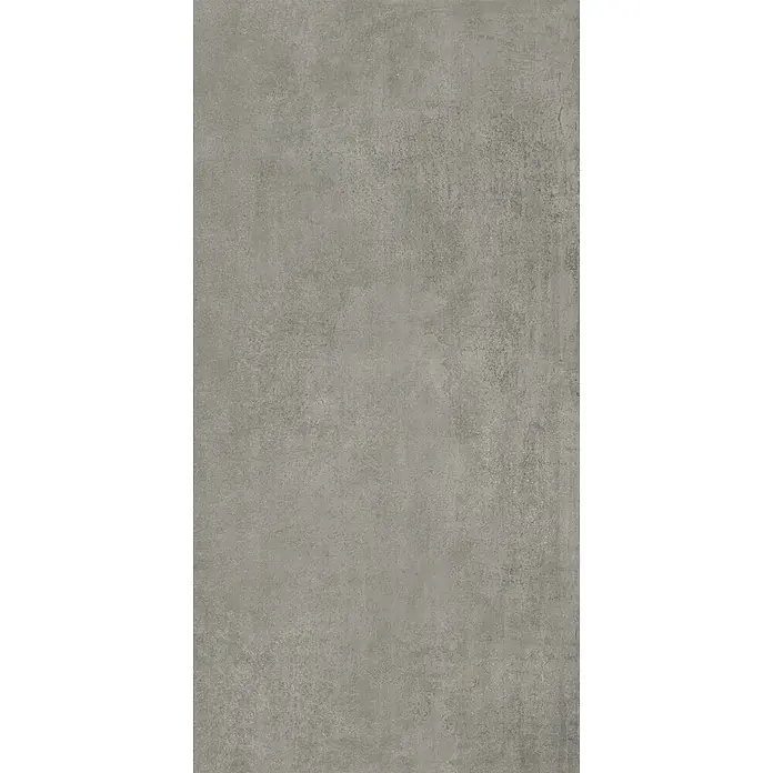 Feinsteinzeug in dunkelgrau Betonoptik 60x120 - Italienische Fliesen -  - Matte graue Betonoptikfliese mit dezenter, abgenutzter Textur.
