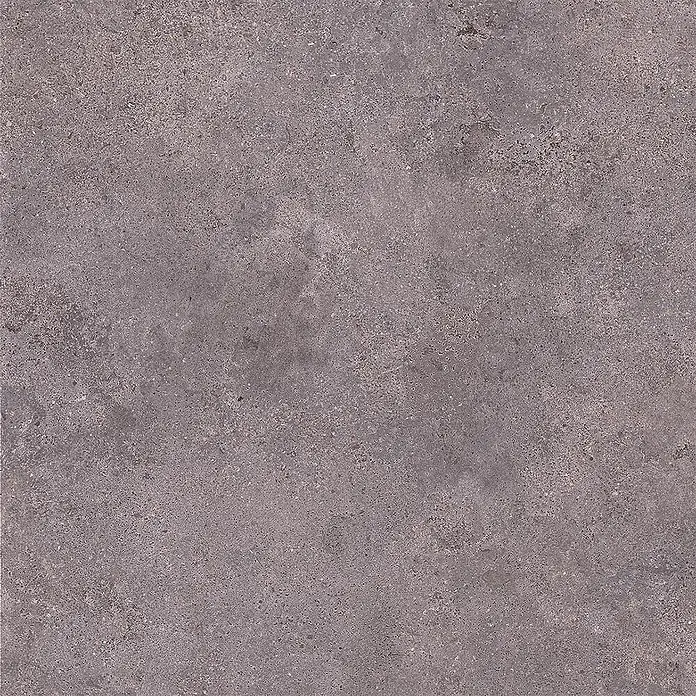 Feinsteinzeug strukturierter grauer Soft Betonoptik 60x60 - Ital. Fliesen -  - Dunkelgraue, texturierte Steinplatte mit gesprenkelter Oberfläche.