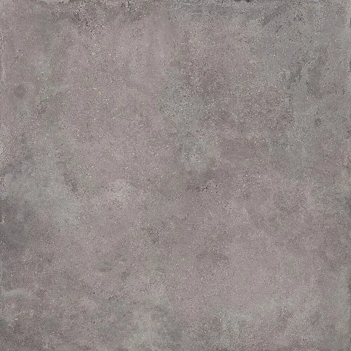 Feinsteinzeug strukturierter grauer Soft Betonoptik 60x60 - Ital. Fliesen -  - Dunkelgraue quadratische Fliese mit strukturierter Oberfläche in Betonoptik.