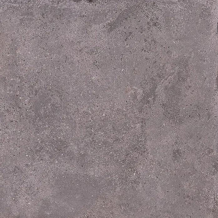 Feinsteinzeug strukturierter grauer Soft Betonoptik 60x60 - Ital. Fliesen -  - Dunkelgraue, strukturierte Fliese in Betonoptik mit feinen Sprenkeln.