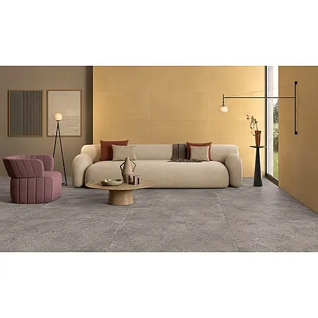 Feinsteinzeug strukturierter grauer Soft Betonoptik 60x60 - Ital. Fliesen