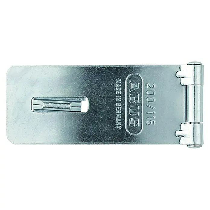 Abus Überfalle 200Maße Überfalle: 115 x 47 mm, Durchmesser Öse: 13,4 mm, Stahl - ABUS 200/115 Schließriegel aus verzinktem Stahl für erhöhte Sicherheit. Ideal für Türen, Tore und mehr.