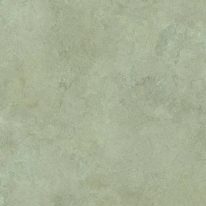 Feinsteinzeug in grüner Betonoptik 120x120 - Italienische Fliesen -  - Strukturierte salbeigrüne Beton- oder Steinoptikfliese mit einer melierten Oberfläche.