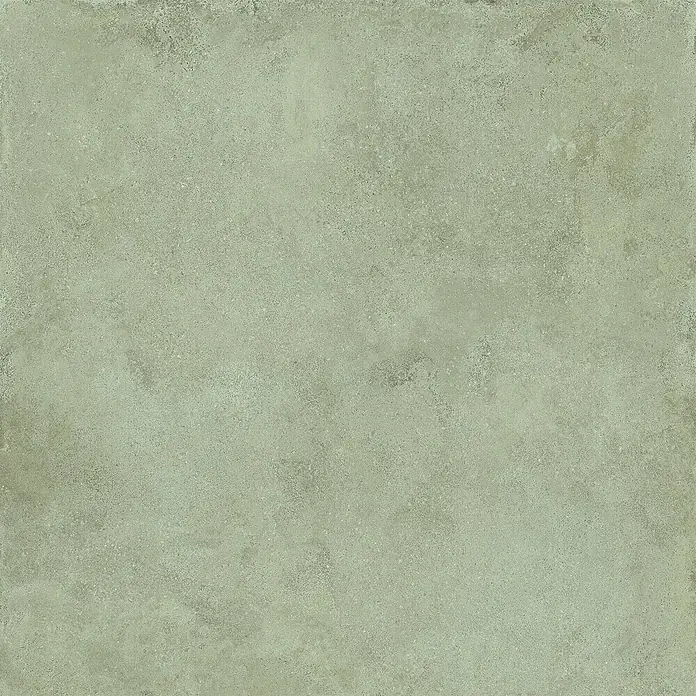 Feinsteinzeug in grüner Betonoptik 120x120 - Italienische Fliesen -  - Hellgrüne strukturierte Fliese mit mattem Beton-Look.