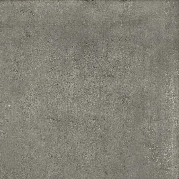 Feinsteinzeug in zeitgenössischer dunkelgrauer Betonoptik 60x60 -  - Dunkelgraue, texturierte Betonoberfläche mit Used-Optik.