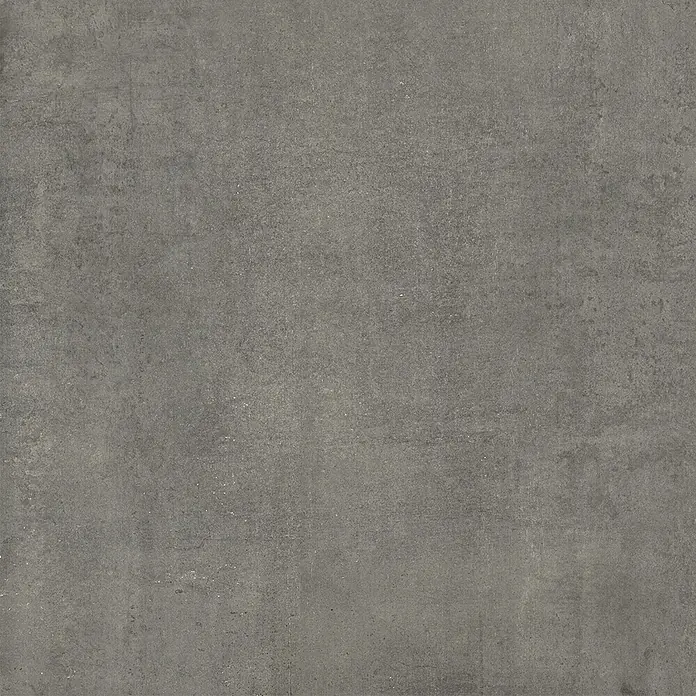 Feinsteinzeug in zeitgenössischer dunkelgrauer Betonoptik 60x60 -  - Dunkelgraue, matte Betonoptik-Texturoberfläche.