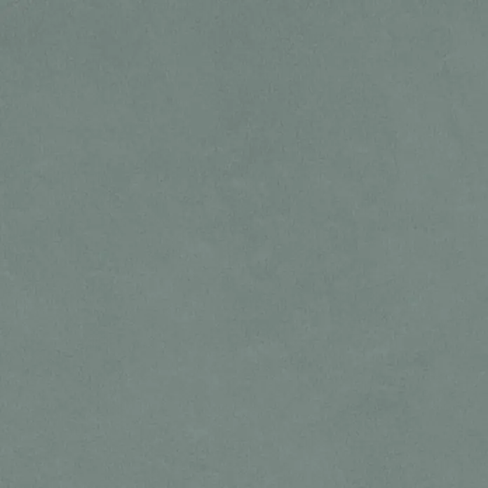 Feinsteinzeug in farbiger salbeigrüner Betonoptik 60x60 - Ital. Fliesen -  - Gedämpfte blaugraue Oberfläche mit feiner Textur.
