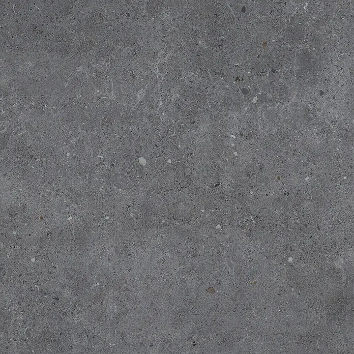 Feinsteinzeug in anthrazit Betonoptik 60x60 - Italienische Fliesen -  - Dunkelgraue gesprenkelte Steinstruktur, geeignet für Böden oder Wandverkleidungen.