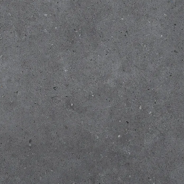 Feinsteinzeug in anthrazit Betonoptik 60x60 - Italienische Fliesen -  - Dunkelgraue Terrazzo- oder Betonfliese mit feinen hellen und dunklen Sprenkeln, geeignet für Böden oder Oberflächen.
