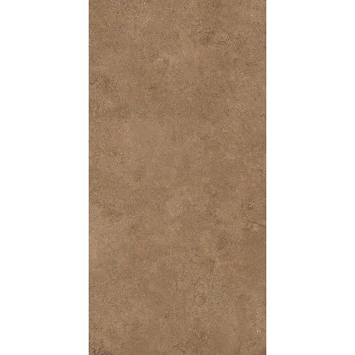 Feinsteinzeug in strukturierter brauner Betonoptik 60x120 - Ital. Fliesen -  - Erdige braune Texturfliese mit matter Oberfläche, ideal für rustikale oder natürlich aussehende Böden.