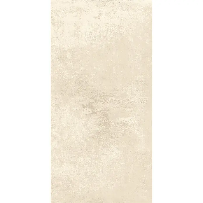 Feinsteinzeug in elfenbeinfarbener Harzoptik 30x60 - Italienische Fliesen -  - Helles beiges strukturiertes Hintergrundbild mit subtiler, abgenutzter, putzartiger Oberfläche.