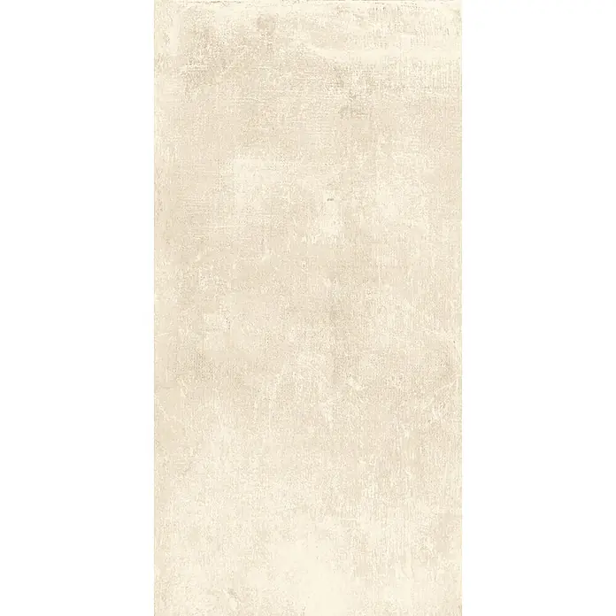 Feinsteinzeug in elfenbeinfarbener Harzoptik 30x60 - Italienische Fliesen -  - Helle beige rustikale Textur mit subtilen Abnutzungsspuren, wie alter Beton oder Putz.