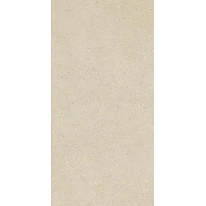 Feinsteinzeug in matter beiger Betonoptik 30x60 - Italienische Fliesen -  - Helle beigefarbene Terrazzo-/Steinstruktur mit feinen Sprenkeln.
