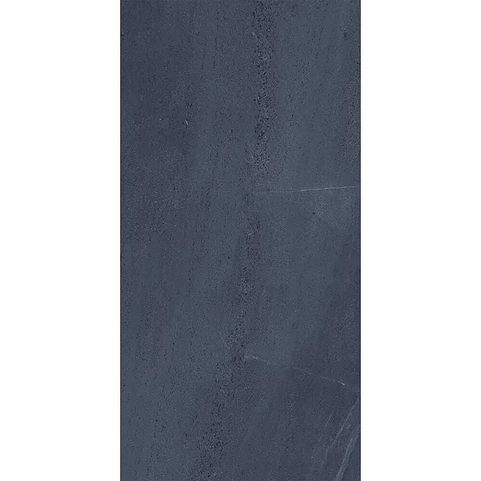Feinsteinzeug in edler schwarzer Steinoptik 60x120 - Italienische Fliesen -  - Dunkelblau-graue, texturierte Stein- oder Quarzoberfläche mit feiner Maserung und Aggregat.