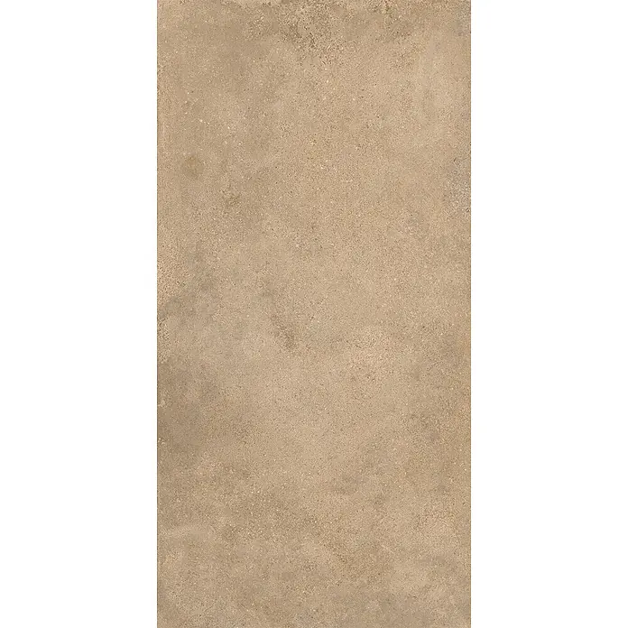 Feinsteinzeug-Fliese in strukturierter beiger Betonoptik 60x120 -  - Strukturierte erdfarbene beige Fliesenoberfläche mit subtilen Farbvariationen, Naturstein ähnelnd.