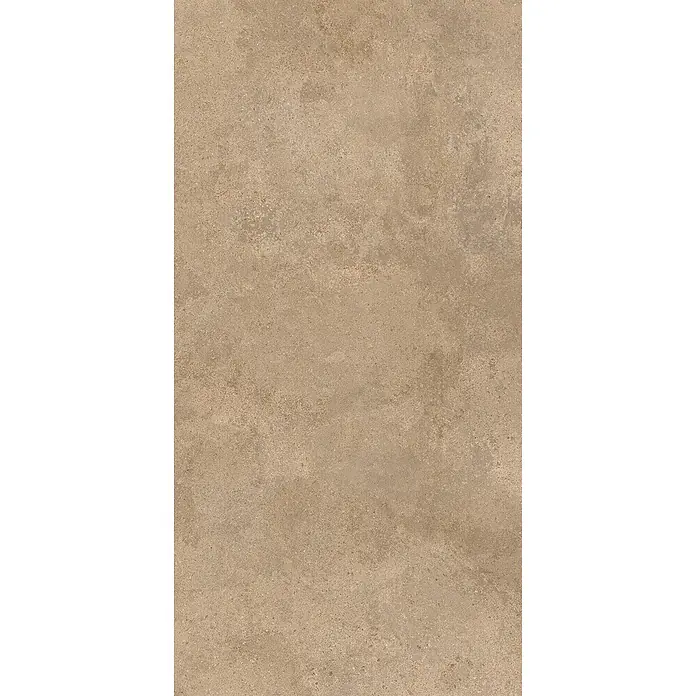 Feinsteinzeug-Fliese in strukturierter beiger Betonoptik 60x120 -  - Strukturierte beigefarbene Steinoberfläche.