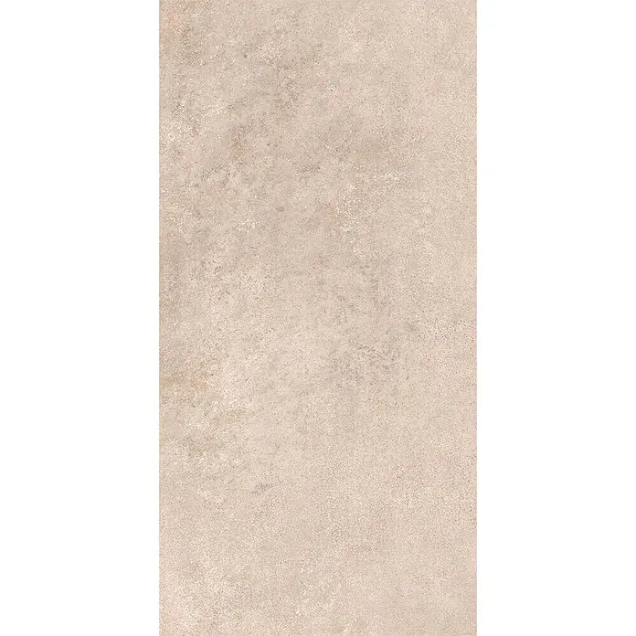 Feinsteinzeug in beiger Betonoptik 30x60 - Italienische Fliesen -  - Hellbeige, strukturierte Fliese mit unregelmäßiger Steinoberfläche.