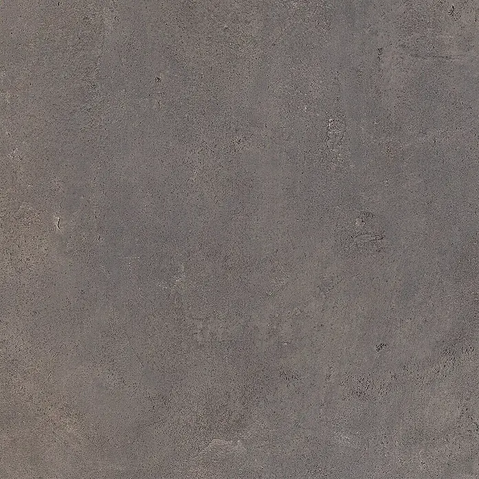 Feinsteinzeug in metallischer brauner Betonoptik 60x60 - Ital. Fliesen -  - Dunkelgraue, raue, melierte Oberflächentextur, ideal für Boden- oder Wandbeläge.