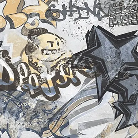 Dekorierte Graffiti-Feinsteinzeug Wandfliese in Weiß 60x120, Ret