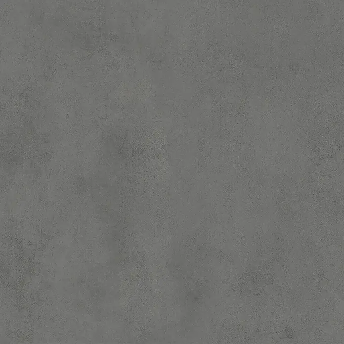 Feinsteinzeug in spachtelartiger schwarzer Harzoptik 80x80 - Ital. Fliesen -  - Raue, dunkelgraue Beton- oder Zementtextur mit subtiler Maserung.