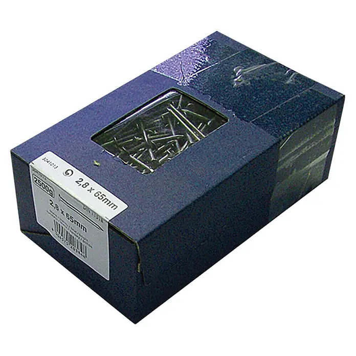 Suki Stauchkopfnagel - Ø x L: 2,8 x 65 mm, Blank, Stahl, Nettomasse: 2,5 kg - Diagonale Ansicht