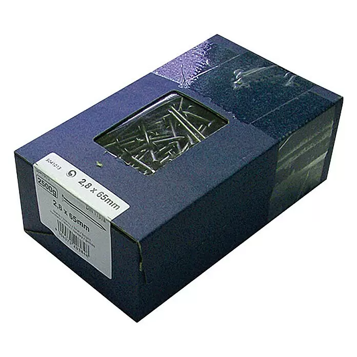Suki Stauchkopfnagel - Ø x L: 2,8 x 65 mm, Blank, Stahl, Nettomasse: 2,5 kg - Diagonale Ansicht