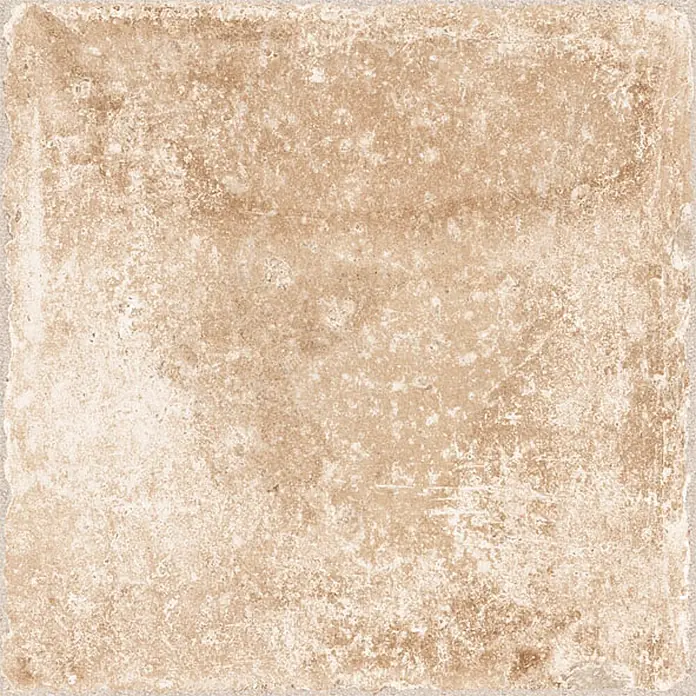 Feinsteinzeug in natürlicher 04 Terrakottaoptik 30x30 - Ital. Fliesen -  - Quadratische beige-braune strukturierte Fliese in Natursteinoptik, für Böden und Wände.