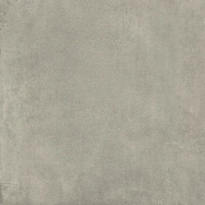 Feinsteinzeug in zeitgenössischer grauer Betonoptik 60x60 - Ital. Fliesen -  - Matte graue Betontextur mit subtilen Variationen und körniger Oberfläche.