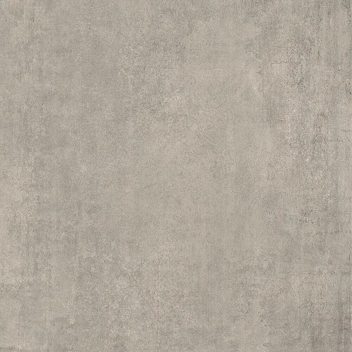 Feinsteinzeug in zeitgenössischer grauer Betonoptik 80x80 - Ital. Fliesen -  - Hellgraue Betontextur mit subtilen Variationen und leicht rauer Oberfläche.