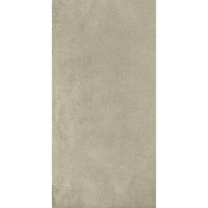 Feinsteinzeug in grauer taupefarbener Betonoptik 30x60 - Ital. Fliesen -  - Beige strukturierte Oberfläche, Beton oder Stein ähnelnd.