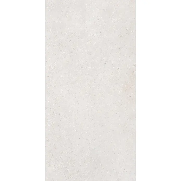 Feinsteinzeug in matter weißer Betonoptik 60x120 - Italienische Fliesen -  - Hellgraue gesprenkelte Oberflächentextur, ideal für Boden- und Wandfliesen.