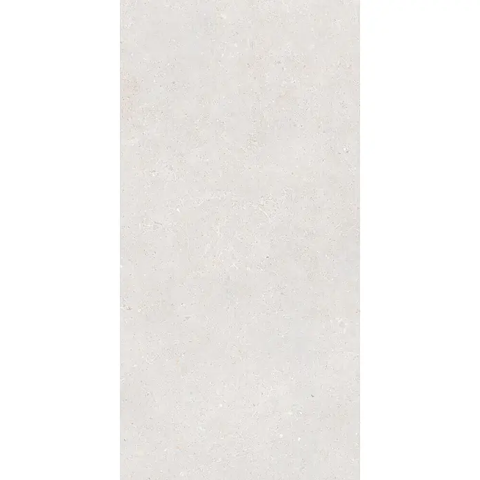 Feinsteinzeug in matter weißer Betonoptik 60x120 - Italienische Fliesen -  - Helle graue Terrazzo-Optik Oberfläche mit feiner Maserung und kleinen Aggregatpartikeln.